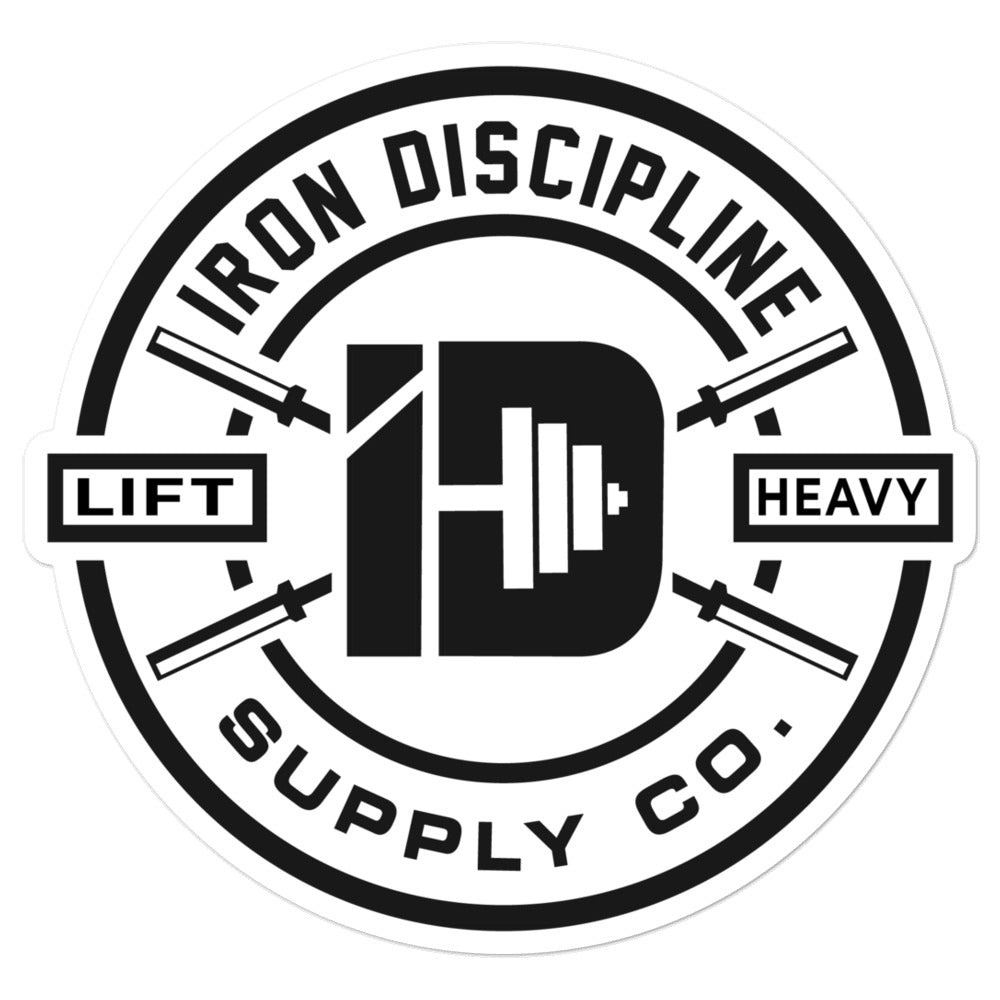 Iron Discipline Supply Co. Medallion Vinyl Laptop Car Sticker Large