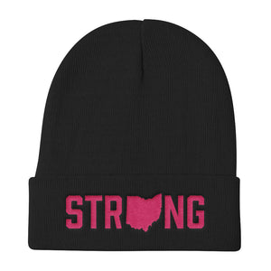 Women's Pink Ohio State Strong Home Fitness WOD Knit Beanie