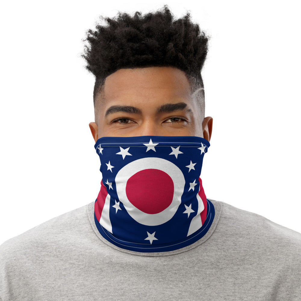 State of Ohio Flag Multifunctional Headband Neck Gaiter