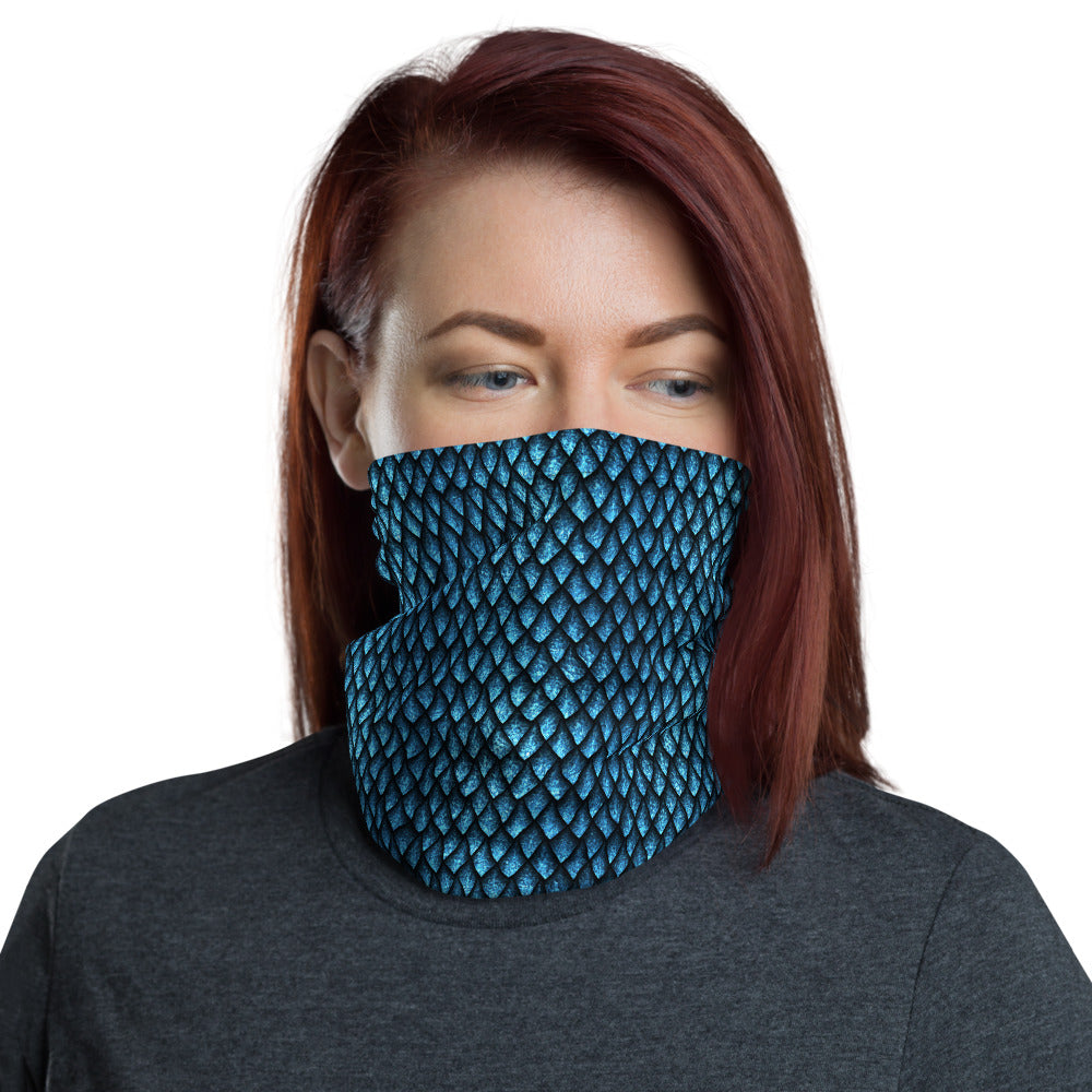 Blue Dragon Medieval Renaissance Multifunctional Headband Neck Gaiter 