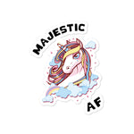 Majestic AF Unicorn Die-Cut Vinyl Laptop Bumper Sticker Medium