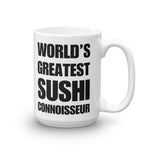 Funny World's Greatest Sushi Connoisseur Small 11Oz Coffee Mug Left