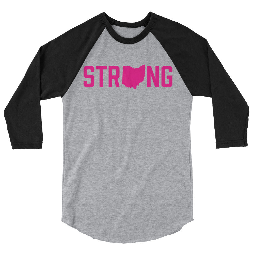 Women's Pink Ohio State Home Strong Fitness WOD Raglan TShirt