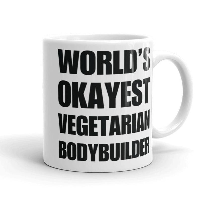 Funny World's Okayest Vegetarian Bodybuilder Small 11Oz Coffee Mug Left