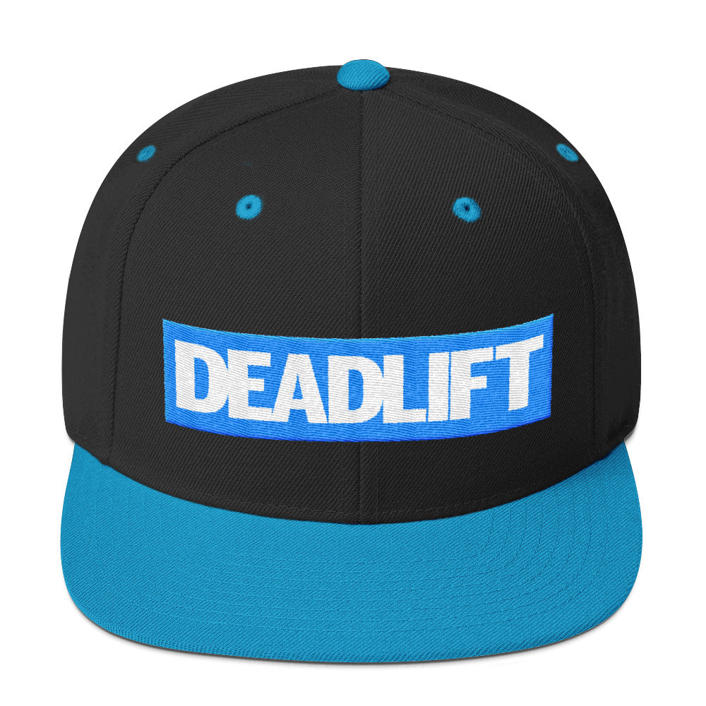 Women's Deadlift Aqua Teal Blue Fitness Gym WOD Snapback Hat