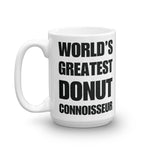 Funny World's Greatest Donut Connoisseur Post Workout Large 15Oz Coffee Mug Right