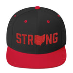 Unisex Ohio State Strong Home Fitness Gym WOD Snapback Black Red Hat