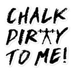 Chalk Dirty To Me Female Powerlifter Die-Cut Laptop Sticker Large