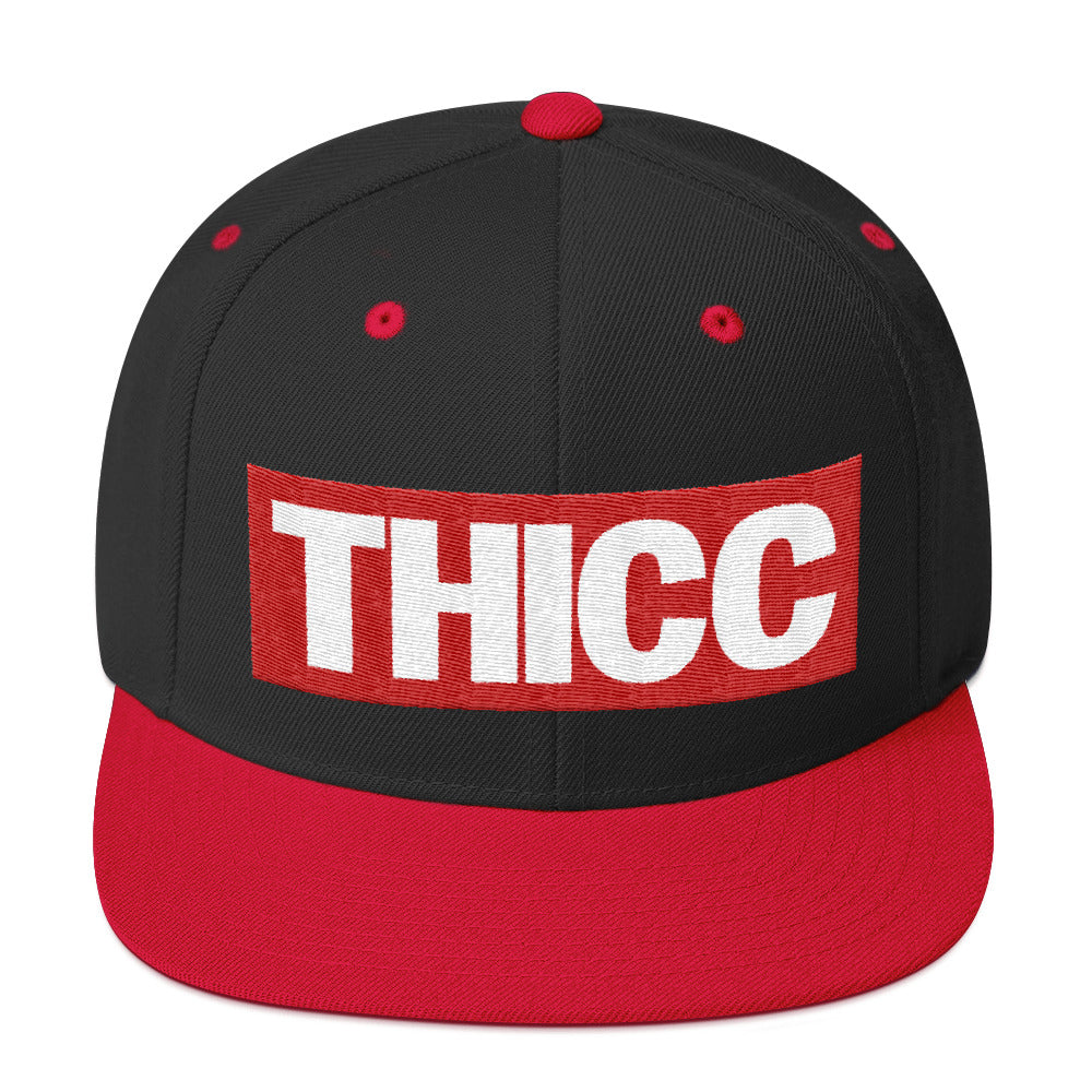Women's THICC Red Big Girl Deadlifts & Squats Snapback Hat