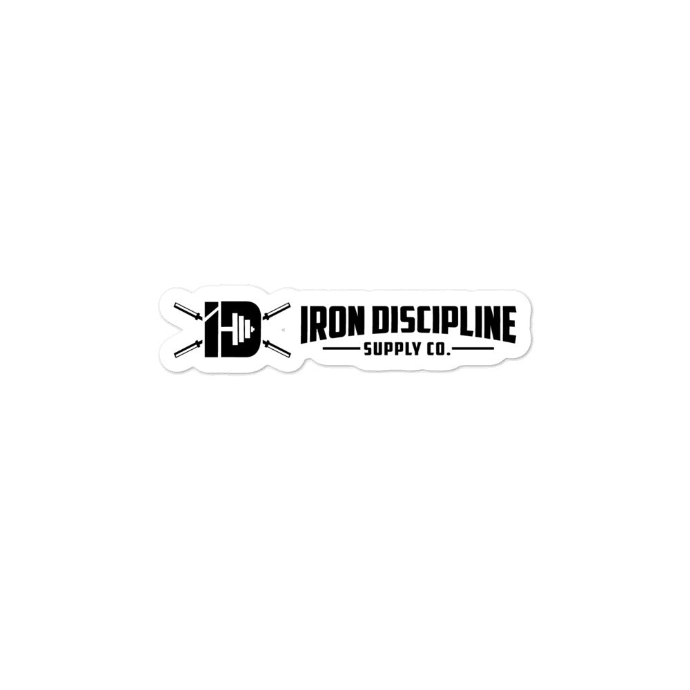 Iron Discipline Classic Old School Logo Die-Cut Laptop Car Sticker Small