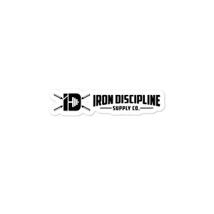 Iron Discipline Classic Old School Logo Die-Cut Laptop Car Sticker Small