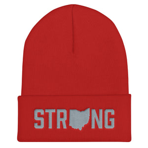Unisex Ohio State Strong Home Red Grey Gym Winter WOD Cuffed Beanie