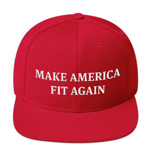Unisex Red Make America Fit Again USA Snapback Fitness Hat