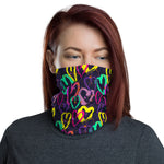 Retro 80s Graffiti Neon Hearts Multifunctional Headband