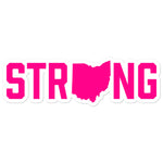 Pink Ohio State Strong Vinyl Die-Cut Car Bumper Sticker Large