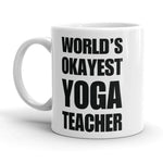 Funny World's Okayest Yoga Teacher Small 11Oz Coffee Mug Right