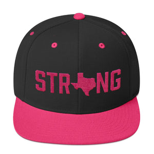 Women's Pink Texas State Strong Home Fitness Gym Snapback Hat