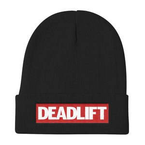 Unisex Deadlift Super Hero Powerlifting Knit Winter Weather Black Beanie