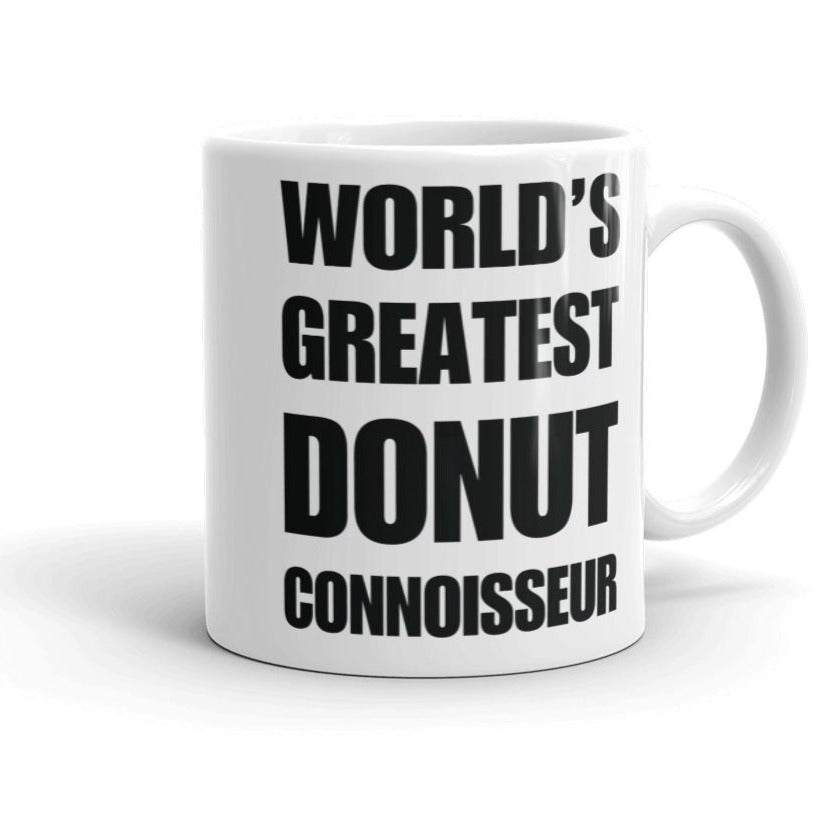 Funny World's Greatest Donut Connoisseur Post Workout Small 11Oz Coffee Mug Left