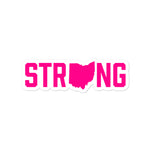Pink Ohio State Strong Vinyl Die-Cut Car Bumper Sticker Medium