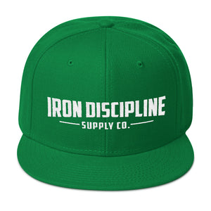 Unisex Iron Discipline Horizontal Logo Gym WOD Snapback Kelly Green Hat