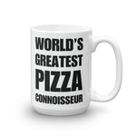 Funny World's Greatest Pizza Connoisseur Carb Load Large 15Oz Coffee Mug Left