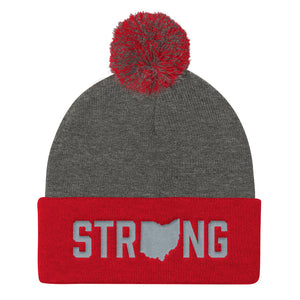 Ohio State Strong Home Cuffed Beanie Scarlet Winter Pom Knit Cap