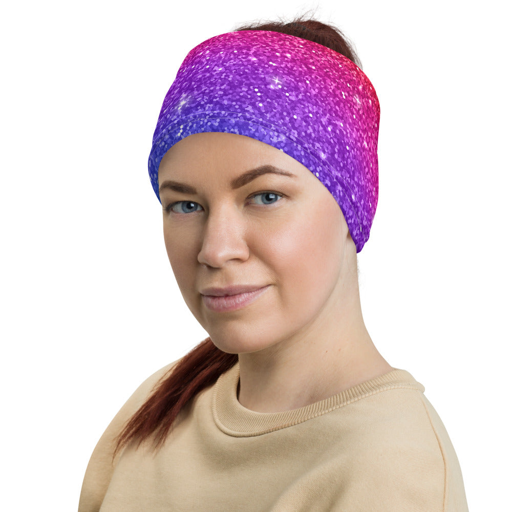 Rainbow Sparkle Multifunctional Headband Neck Gaiter