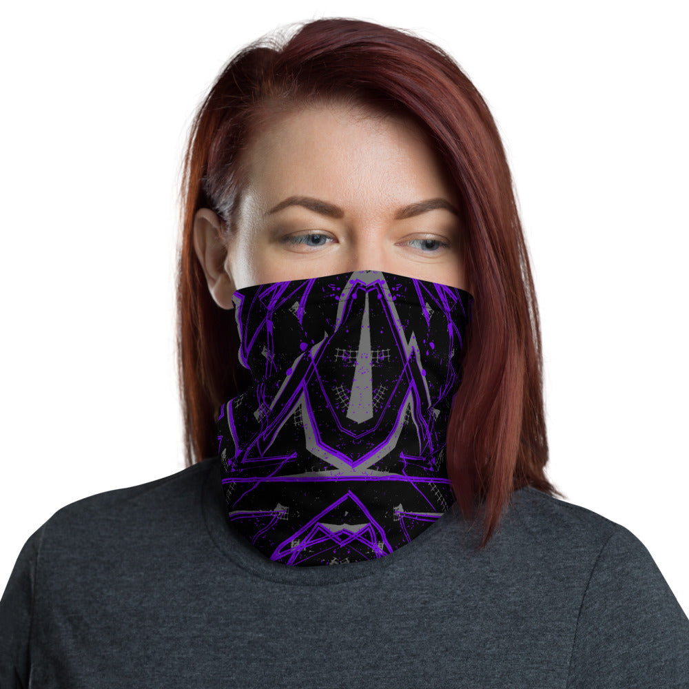 Purple Futuristic Sci-Fi Speed Cycle Multifunctional Headband Headwear