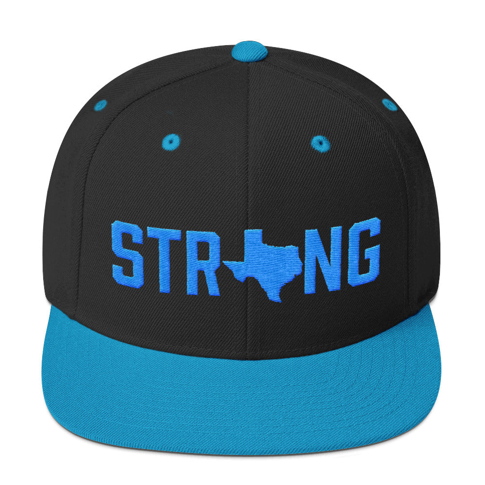 Women's Aqua Teal Blue Texas State Strong Fitness Snapback Hat