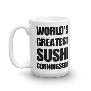 Funny World's Greatest Sushi Connoisseur Large 15Oz Coffee Mug Right