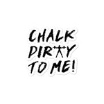 Chalk Dirty To Me Female Powerlifter Die-Cut Laptop Sticker Small