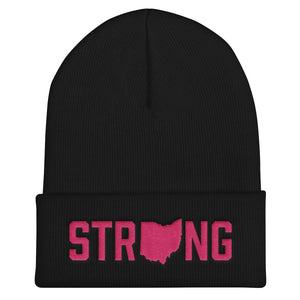 Women's Pink Ohio State Strong Home Fitness Gym Cuffed Beanie