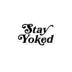 Stay Yoked Bodybuilder Die-Cut Vinyl Laptop Bumper Sticker Small