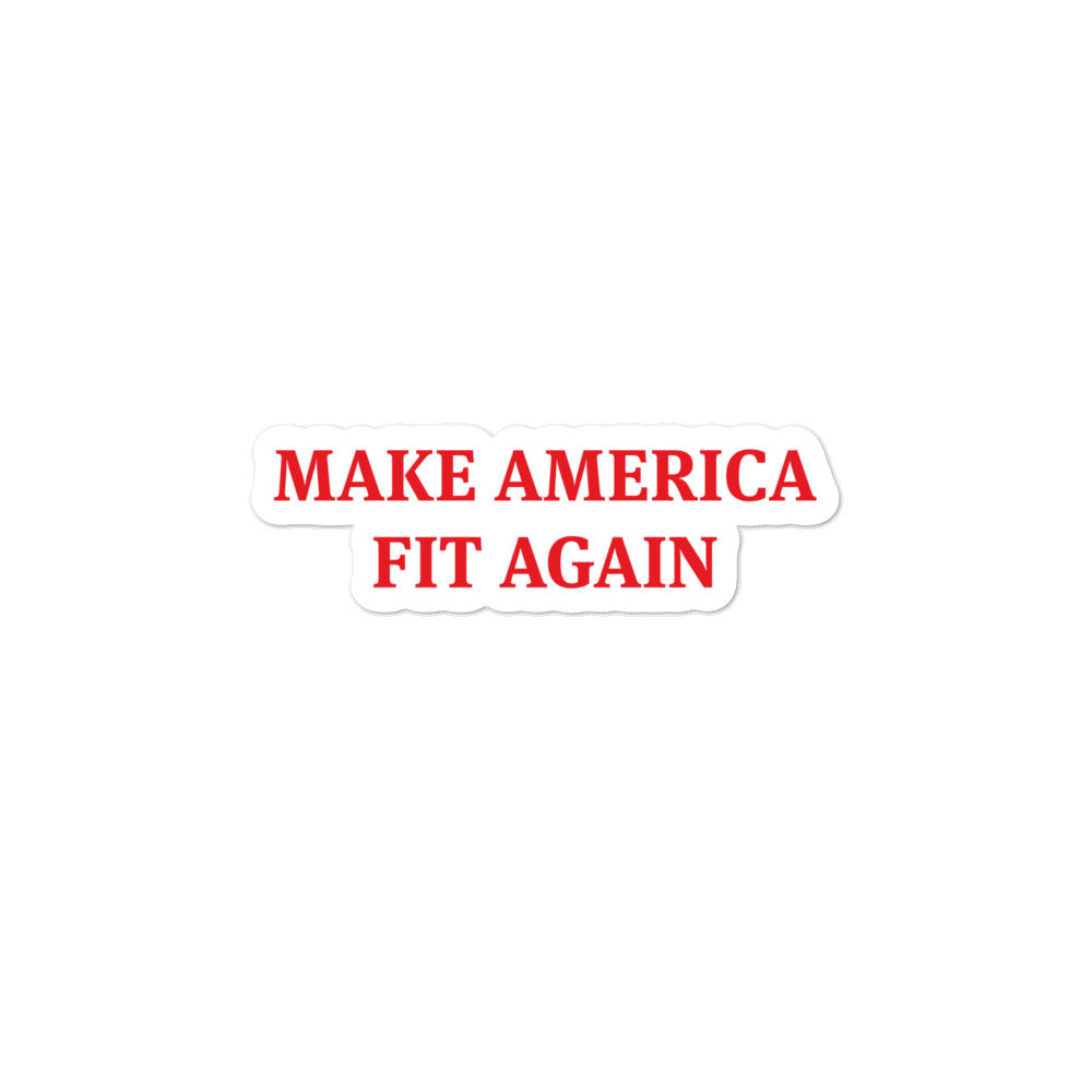 Make America Fit Again Vinyl Die-Cut Laptop Bumper Sticker Small