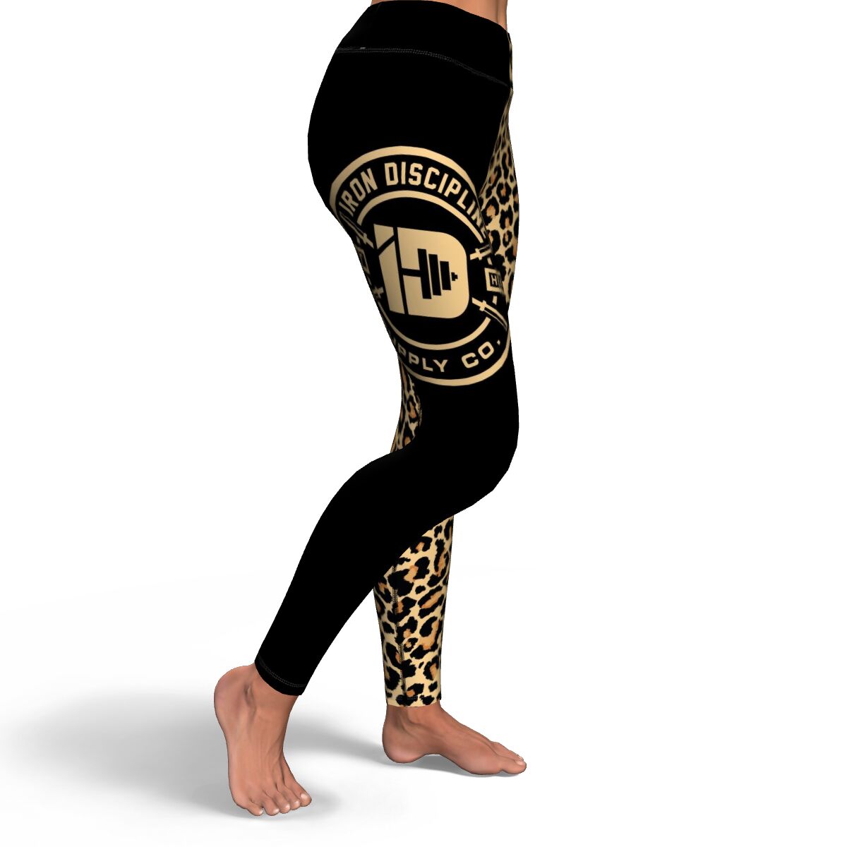 Women's Wild Animal Leopard Print High-waisted Yoga Leggings Right