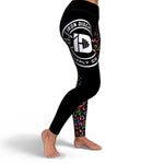 Women's Mardi Gras Party Confetti Yoga Fitness Leggings Right