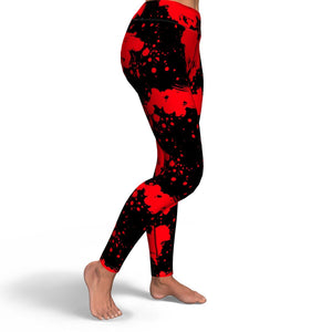 Women's Serial Killer Blood Splatter High-waisted Yoga Leggings