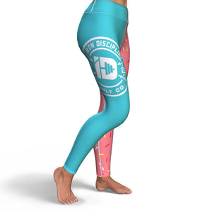 Women's Rainbow Sprinkles Donut High-waisted Yoga Leggings Right