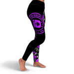 Women's Deadly Purple Roses & Spiders Halloween High-waisted Yoga Leggings Right