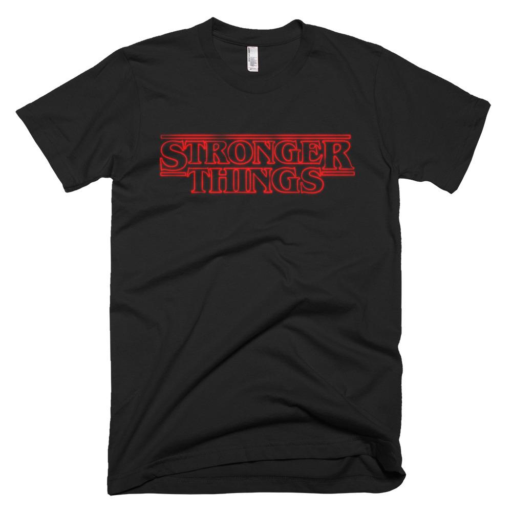 Red Stronger Things Parody Athletic Fitness Workout Gym TShirt
