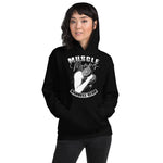 Women's Old School Gym Muscle Mommy Barbell Club Pullover Hoodie